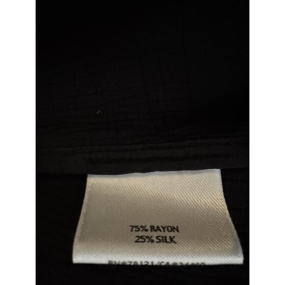 Eileen Fisher Women's Minimalist Silk Rayon Relaxed Blazer Jacket Black Size L - Picture 4 of 8